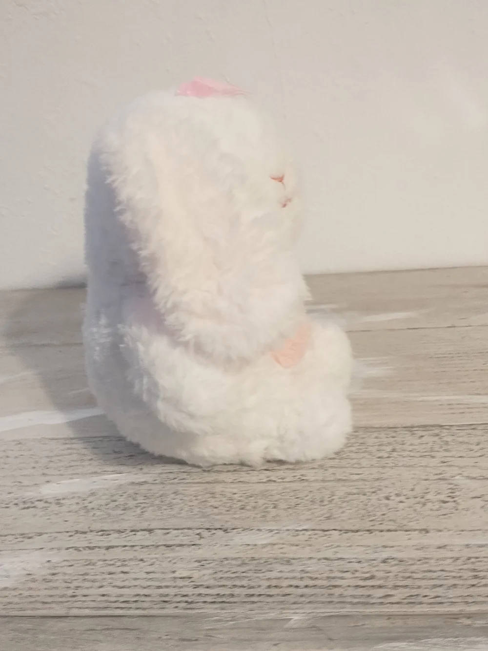 Cute White Bunny Rabbit Plush Stuffed Animal with Pink Bow